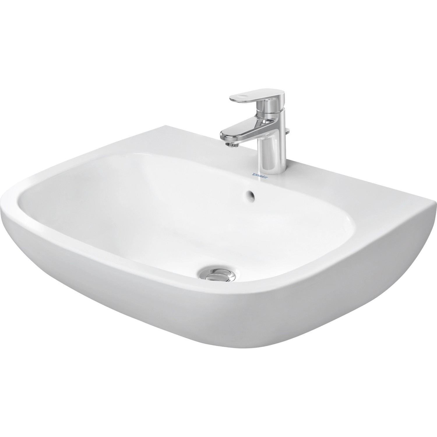 Duravit Waschbecken D-Code 65 cm Weiß mit Überlauf günstig online kaufen