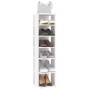 vidaXL Schuhschränke 2 Stk Weiß 27,5x27x102 cm Holzwerkstoff 808486_7