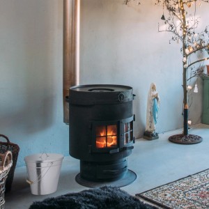 Relaxdays Ascheeimer Verzinkter Stahl Silber mit Deckel