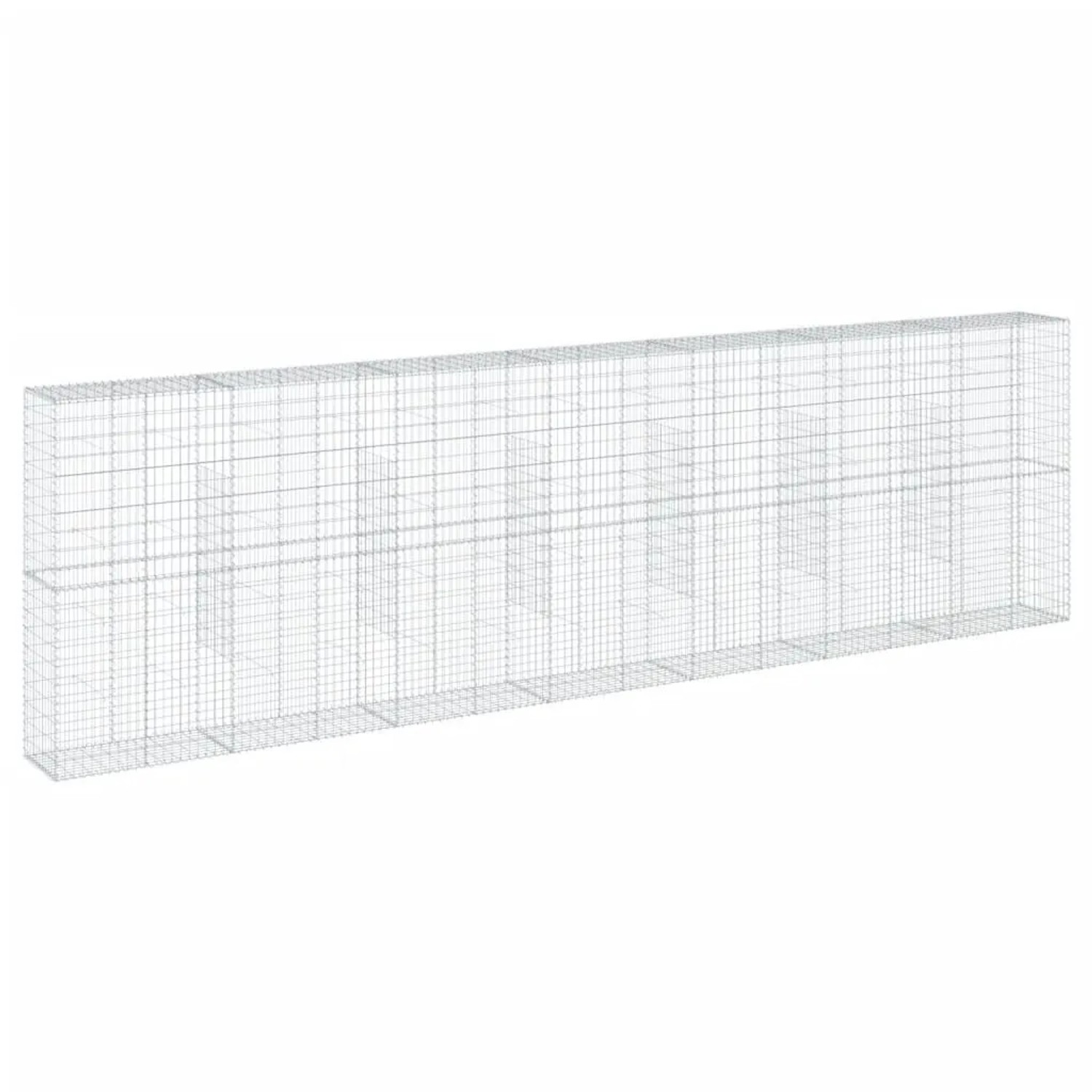 vidaXL Gabione mit Deckel 700x50x200 cm Verzinktes Eisen 3295172