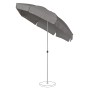 Suncomfort Marktschirm Stone Grey mit Dreh- und Neigungsfunktion.