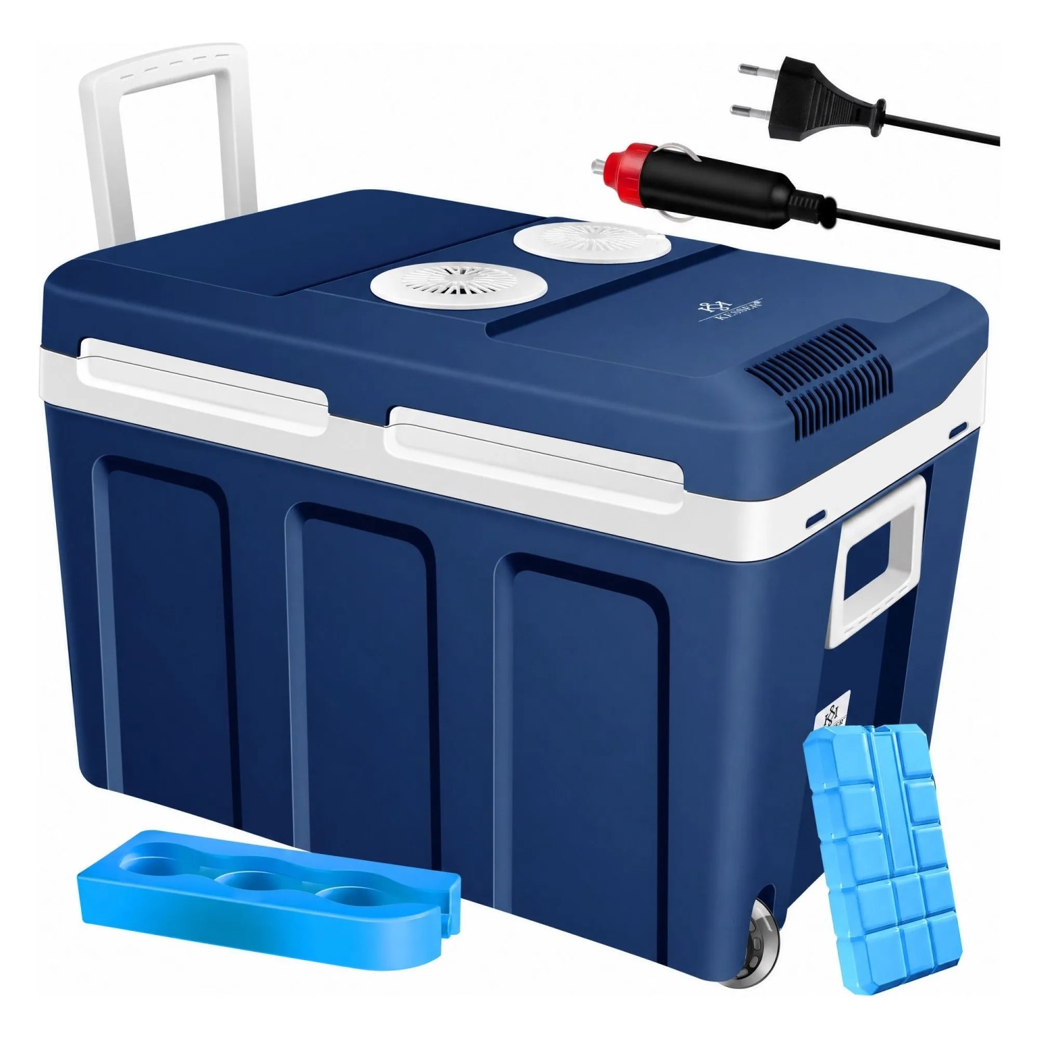 KESSER Kühlbox mit Rollen 40, Fassungsvermögen 12 V und 230 V Navy