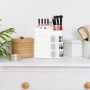 Relaxdays Kosmetikorganizer Kunststoff Weiß mit Schubladen Stapelbar 27,5 cm x 26 cm x 21 cm 2 kg_5