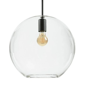 EASYLIGHT Hängeleuchte Kugelschirm Ø 36 cm E27 Glas Metall Daron