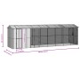 vidaXL Vogelkäfig Anthrazit 860 x 208 x 247 cm Verzinkter Stahl 3325155_9