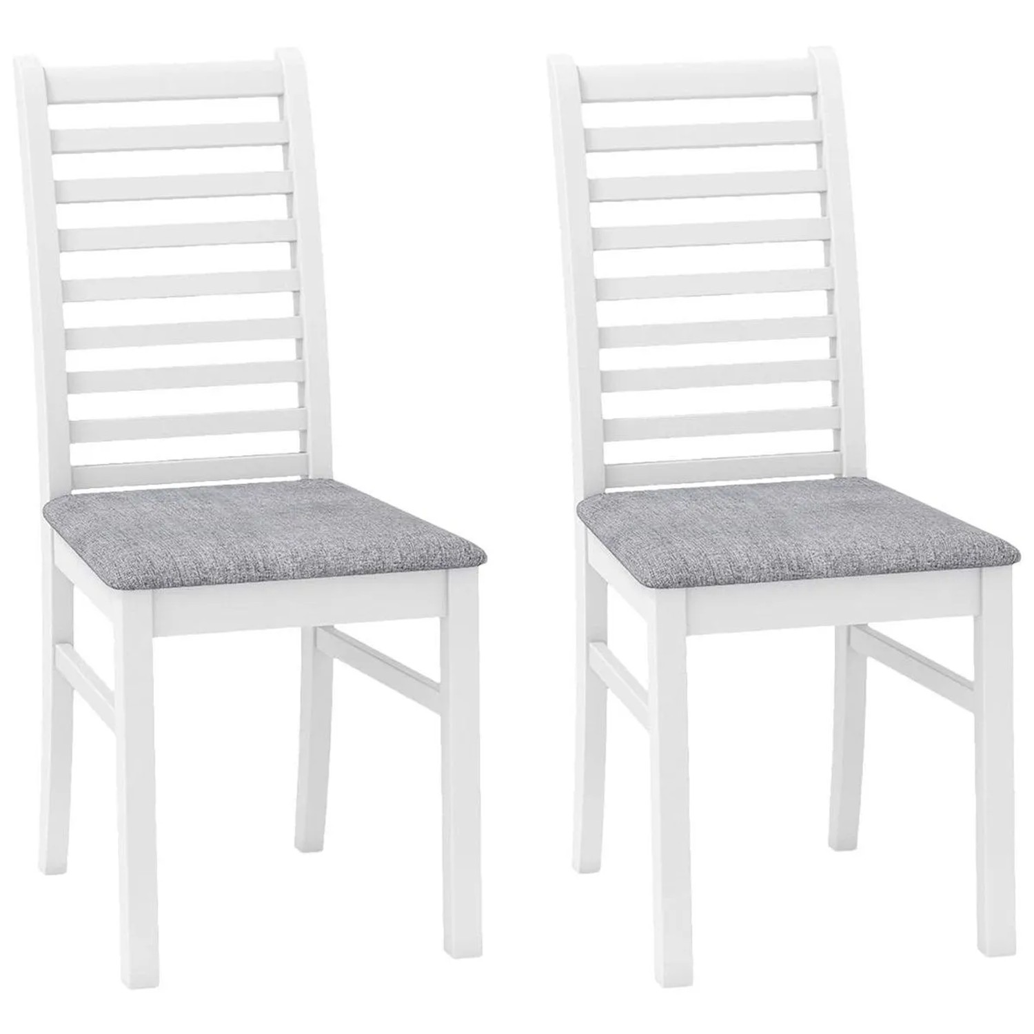Costway Esszimmerstühle 2er Set Holz Weiß 41 x 52.5 x 93.5 cm günstig online kaufen