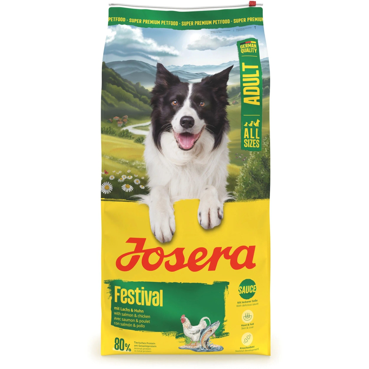 Josera Hunde-Trockenfutter Adult Festival mit Lachs & Huhn 12,5 kg