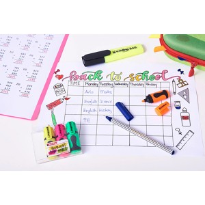Edding Mini Highlighter E-7, 5 Stk. im Set mit Neonfarben zum Markieren und Notizen erstellen.