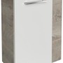 Fackelmann Waschbeckenunterschrank SBC Eiche Natur, 44 cm breit, mit weißer Front und Griff.