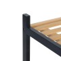 Relaxdays Schuhregal Bambus Natur Schwarz 2 Ebenen 33 cm x 70 cm x 26 cm 1,9 kg_5