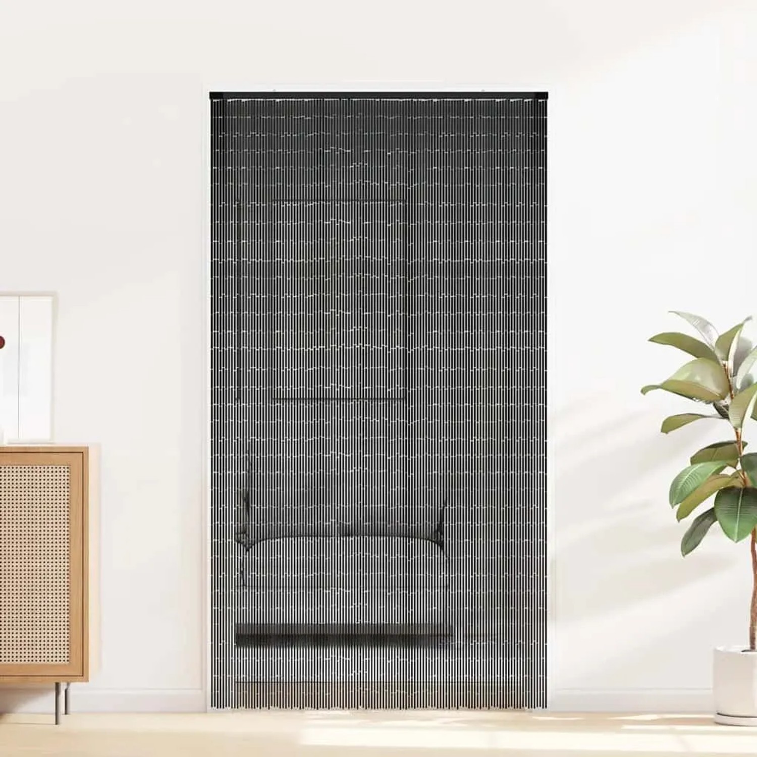 vidaXL Insekten-Türvorhang Dunkelgrau 120x220 cm Bambus 4017451_2
