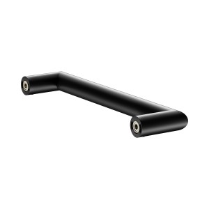 Keuco Reva Black Haltegriff, 30cm, aus Metall, belastbar bis 115kg, zur Unterstützung im Bad, Schwarz-Matt.
