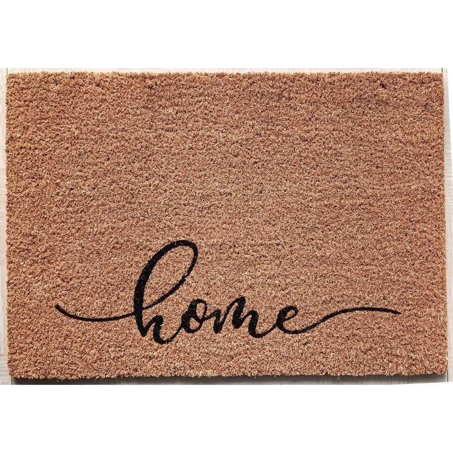 HPFloor Kokosmatte Fußmatte Fußabtreter Schmutzfangmatte Türmatte Fußabstreifer Natur mit Aufdruck Home