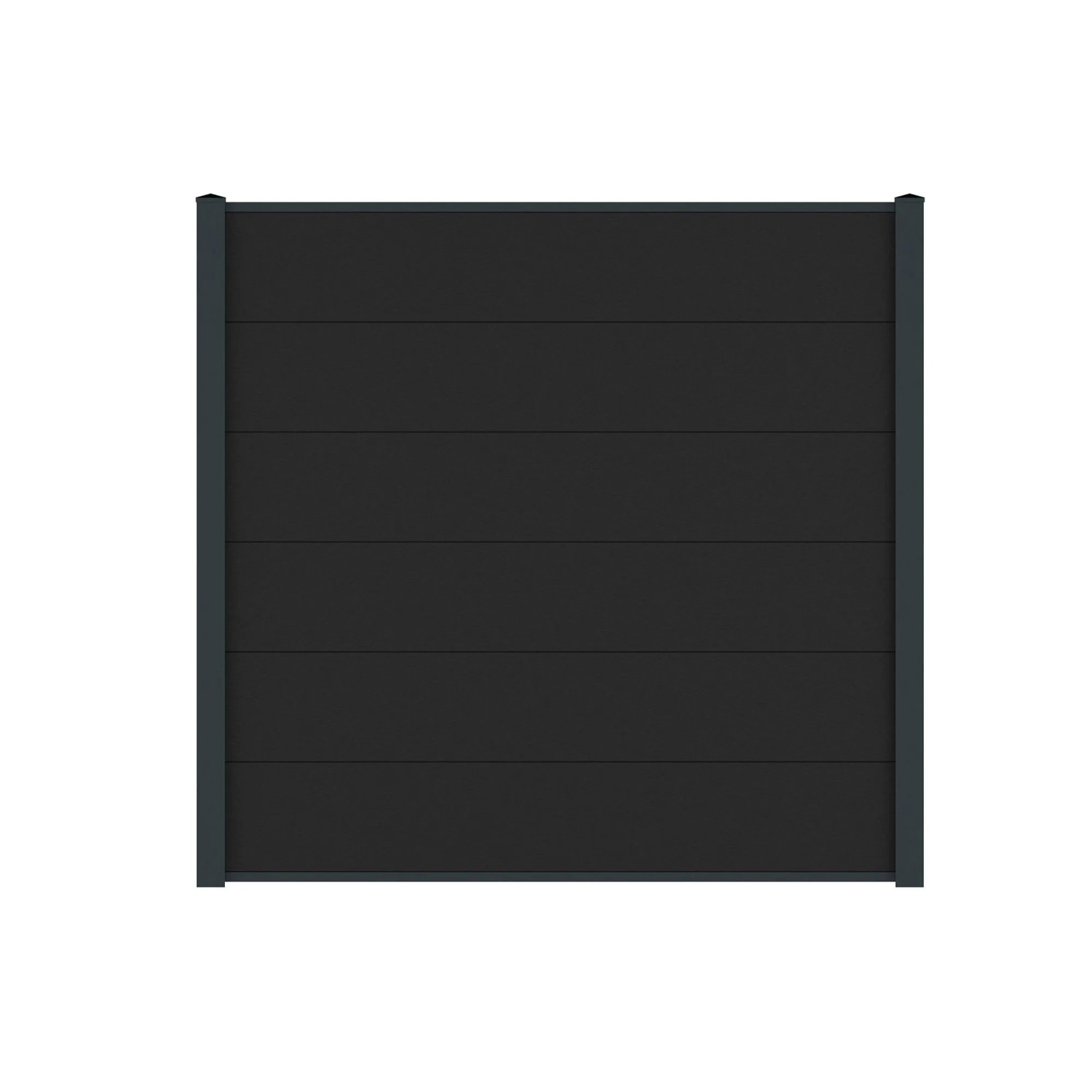 Vidual WPC-Sichtschutzzaun Comp-co 280 zum Aufdübeln 1,8 m x 21,38 m Anthrazit
