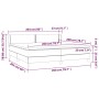 vidaXL Boxspringbett dunkelbraun 200x200 cm mit Maßangaben.