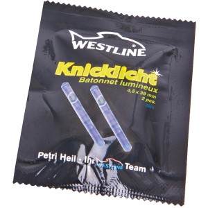 Westline Knicklicht blau, 2er-Pack, 4,5x38mm für Angler.