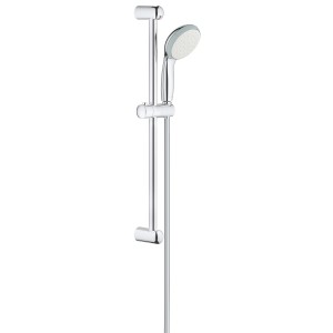 Grohe QuickFix Brausestangen-Set Vitalio Go 100 Chrom mit Handbrause und Brauseschlauch.