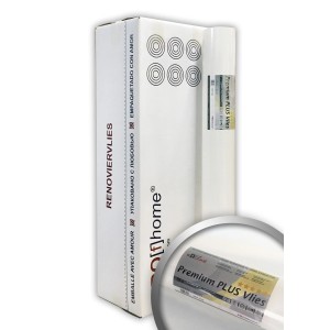 PROFHOME Renoviervlies PremiumVlies Plus, 6 Rollen (150 m²) im Karton, glatte, weiße Überstreichbare Tapeten.