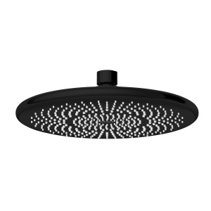 Schwarze Wenko Kopfbrause aus Kunststoff, 22,5x22,5 cm, für Dusche und Bad.