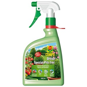 Compo Ortiva Spezial Pilz-frei AF, 1000ml Sprühflasche gegen Pilzbefall an Rosen und Zierpflanzen.