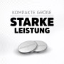 Zwei Energizer CR2025 Lithium Knopfzellen. Kompakte Größe, starke Leistung.