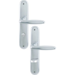 Hoppe Verona WC-Türbeschlag aus Aluminium in Natur für Bad- und WC-Türen.