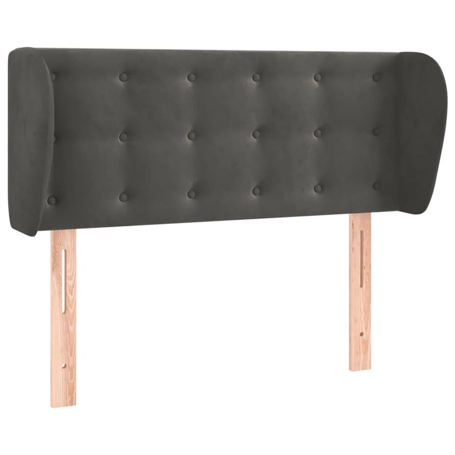 vidaXL Kopfteil mit Ohren Dunkelgrau 103x23x78/88 cm Samt 3117621