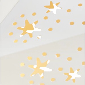 Weißer Papierstern mit LED-Beleuchtung, 46,5x15x65,5 cm, für stimmungsvolle Weihnachtsdeko im Innenbereich.