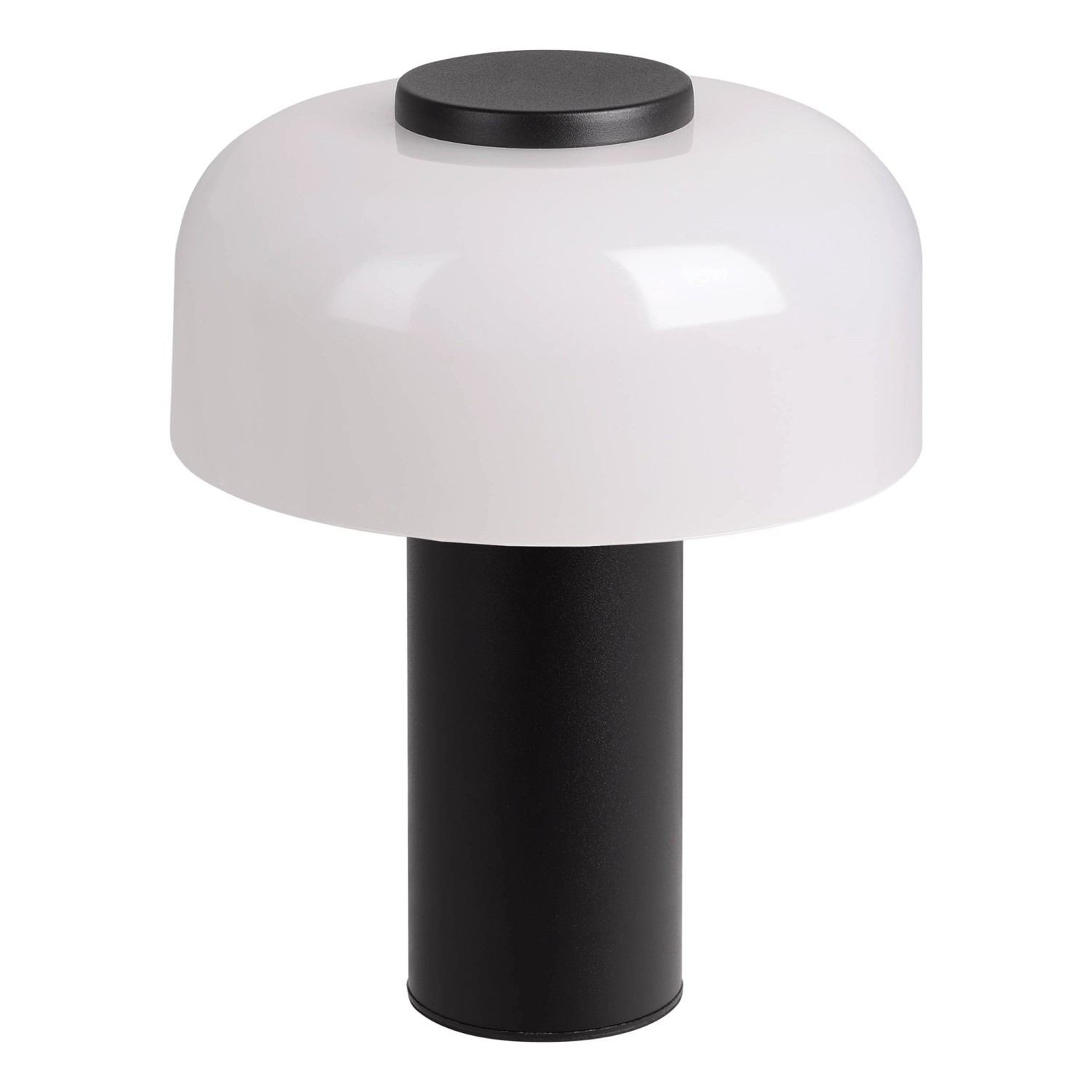 EGLO LED Außen-Tischlampe Ponente Schwarz-Weiß Akku Touchdimmer kabellos H 200mm