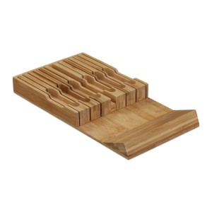 Relaxdays Messerhalter Bambus Natur für 12 Messer 4,5 cm x 43,5 cm x 23 cm 1,8 kg