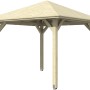 Unbehandelter Holz-Pavillon Cannes 1 von Skan Holz, 294x294 cm, für den Garten.