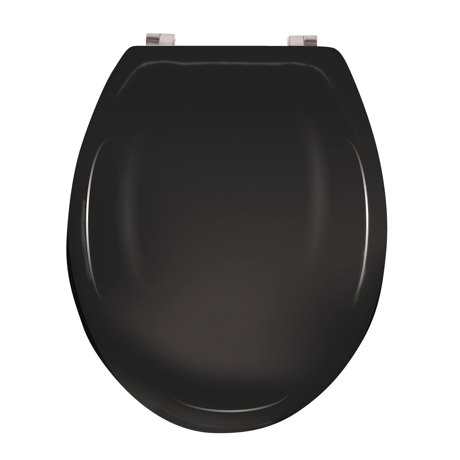 MSV WC-Sitz Cleo MDF 45 cm x 37 cm x 5,6 cm Schwarz Glänzend günstig online kaufen