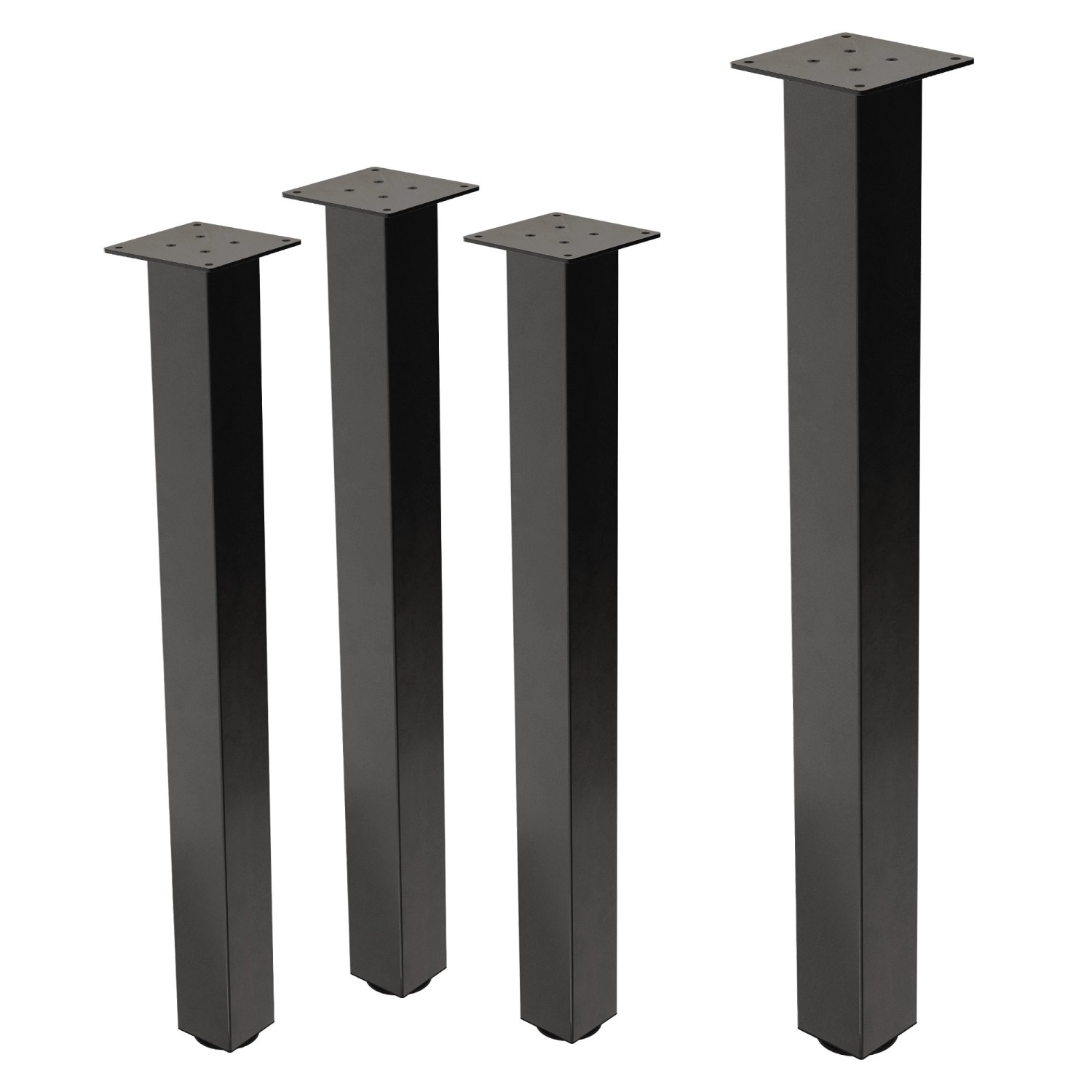 ML-Design Tischbeine 4Er Set I-Design H90 cm Dunkelgrau Stahl 8x8 cm