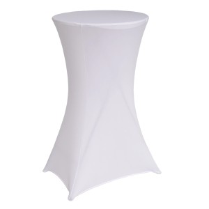 TRUTZHOLM Stehtischhusse Tischdecke Bistrotisch 60cm Weiß