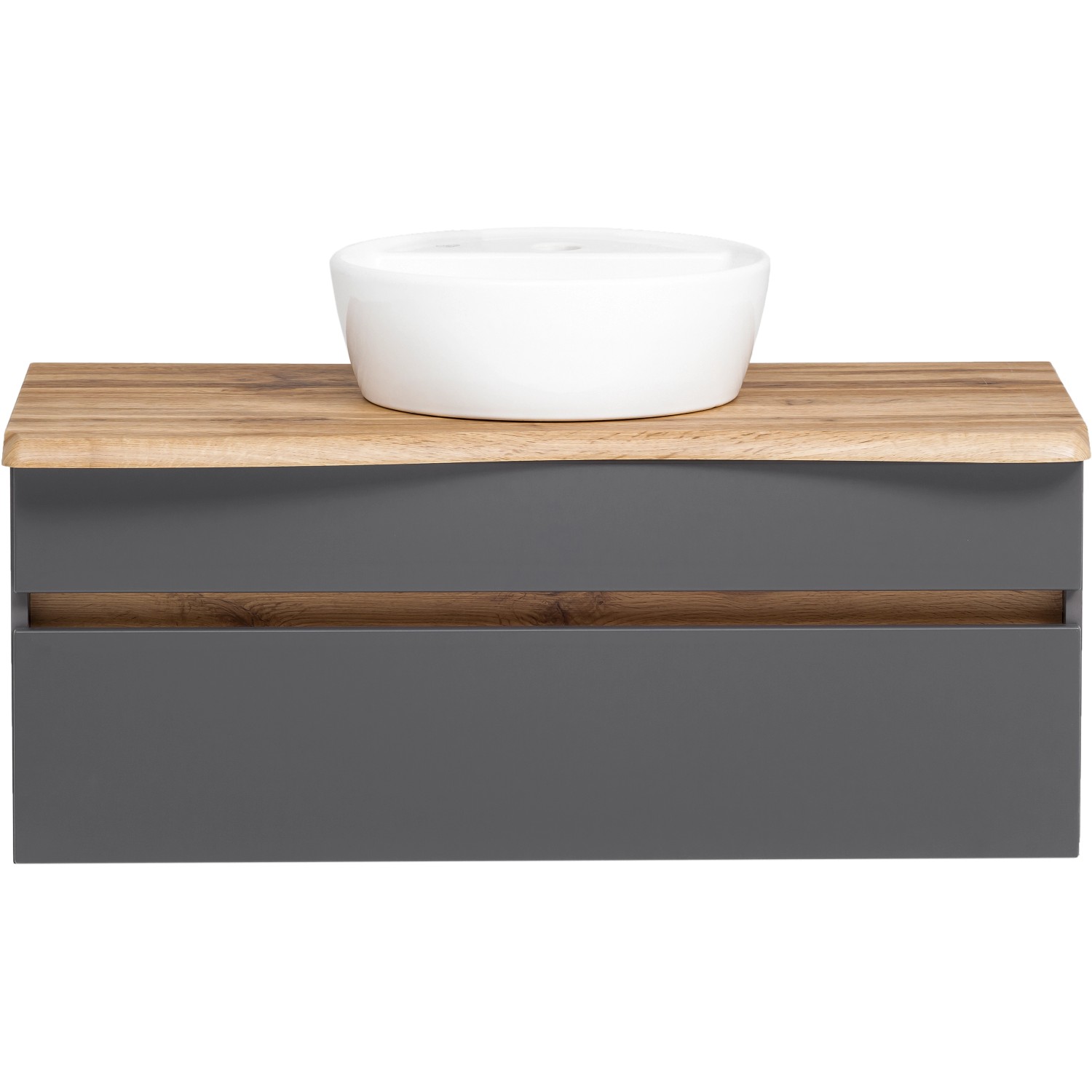 Held Möbel Waschtisch Trient 101 cm x 41 cm x 47 cm Grau-Eiche