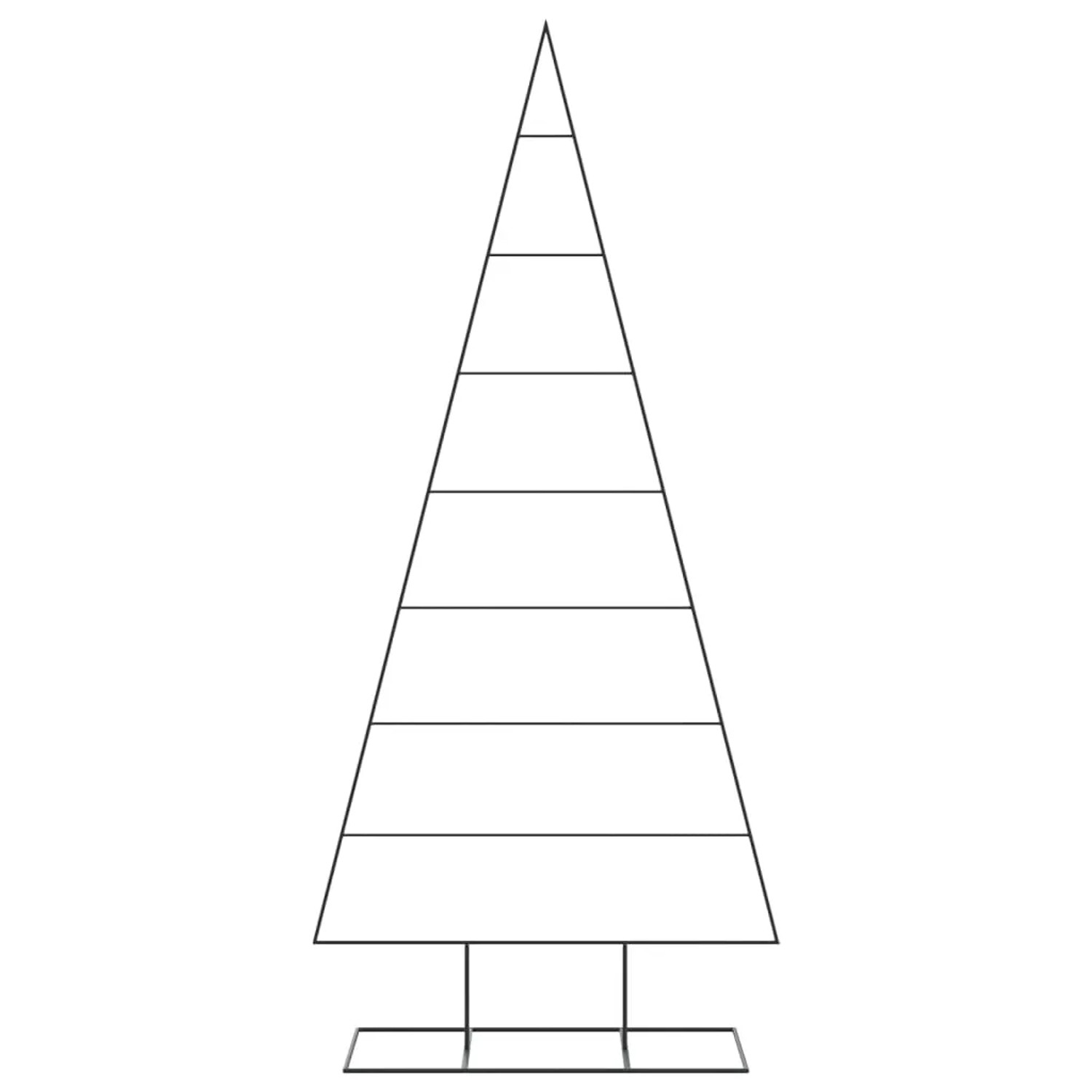 vidaXL Metall-Weihnachtsbaum zum Dekorieren Schwarz 210 cm 4018956