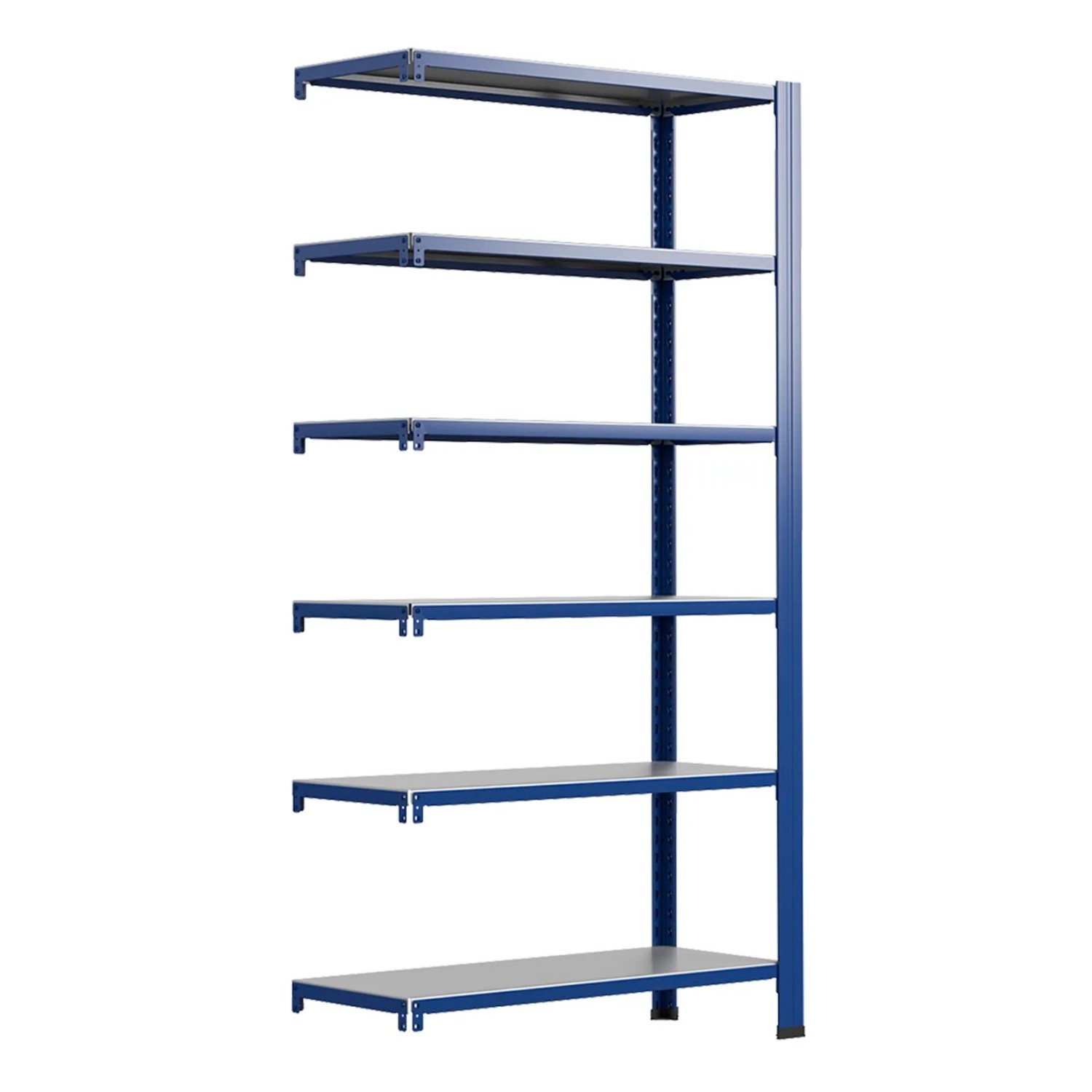 Ar Shelving T Profile Zusatzmodul Blau & Verzinkt 200x80x40 cm 6 Böden 180 kg