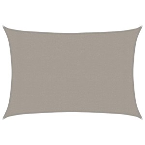 vidaXL Sonnensegel 160 g/m² Rechteckig Hellgrau 3x4 m HDPE 4001984