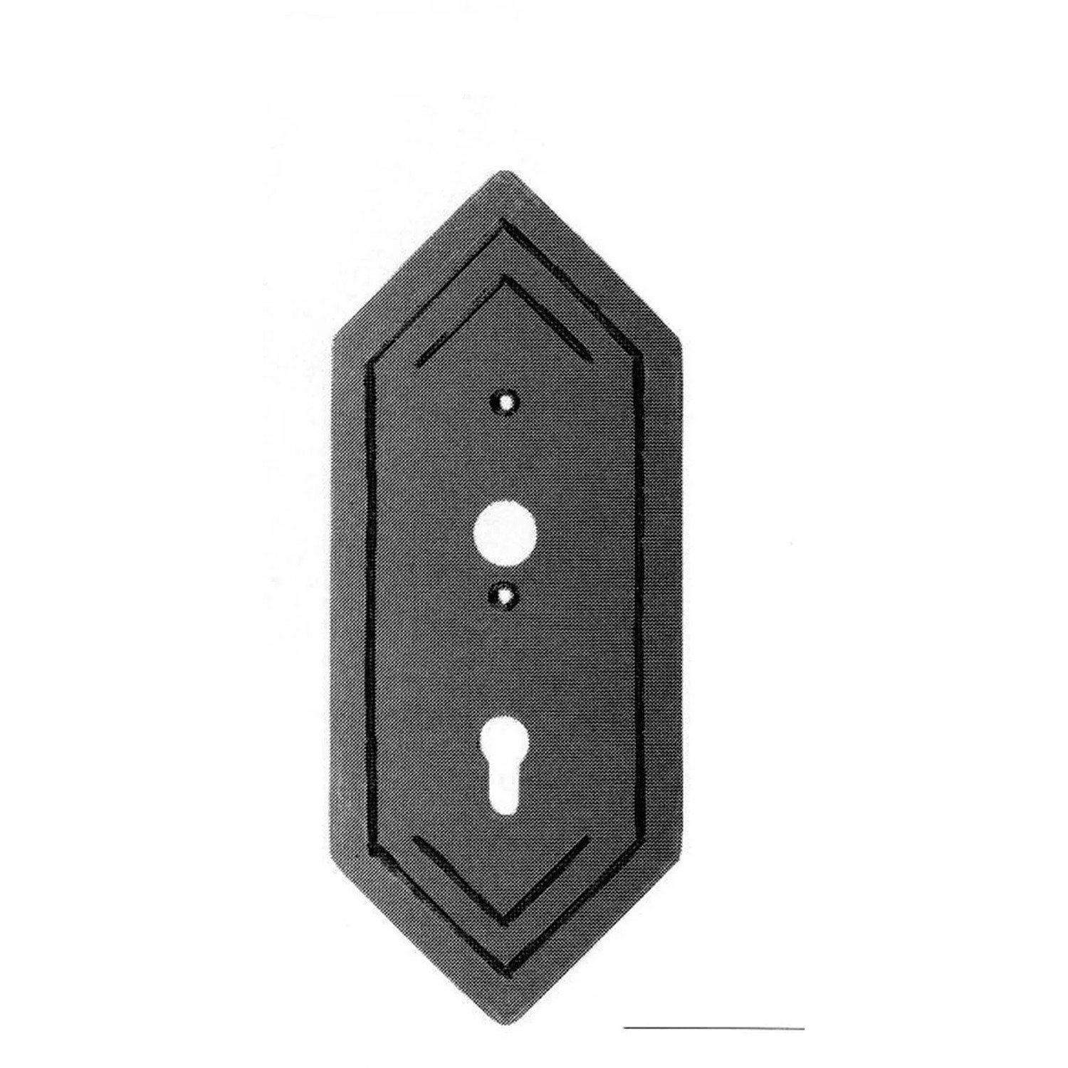 FeNau Schlossplatte Maße 123x295x4 mm Stahl S235JR Roh