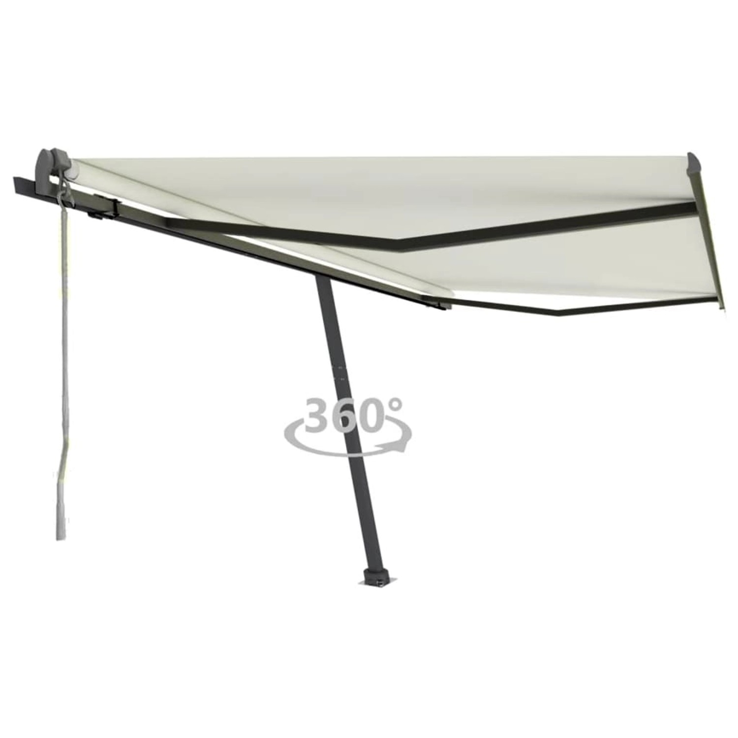 furnicato Standmarkise Automatisch 400x350 cm Cremeweiß günstig online kaufen