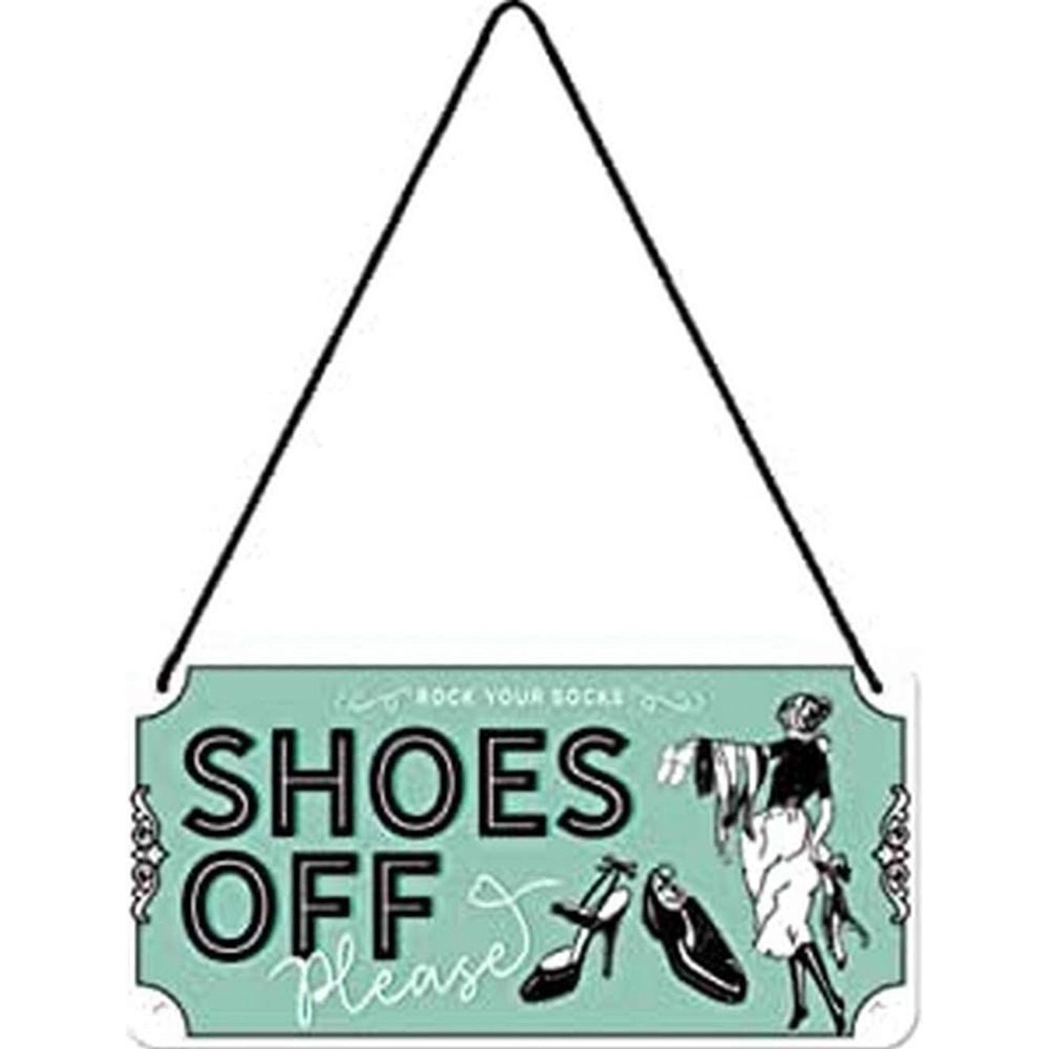 Nostalgic-Art Hängeschild Achtung Shoes Off günstig online kaufen