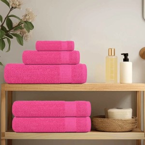 vidaXL 8-Tlg Handtuch-Set Rosa 360 g/m² 100% Baumwolle 137077