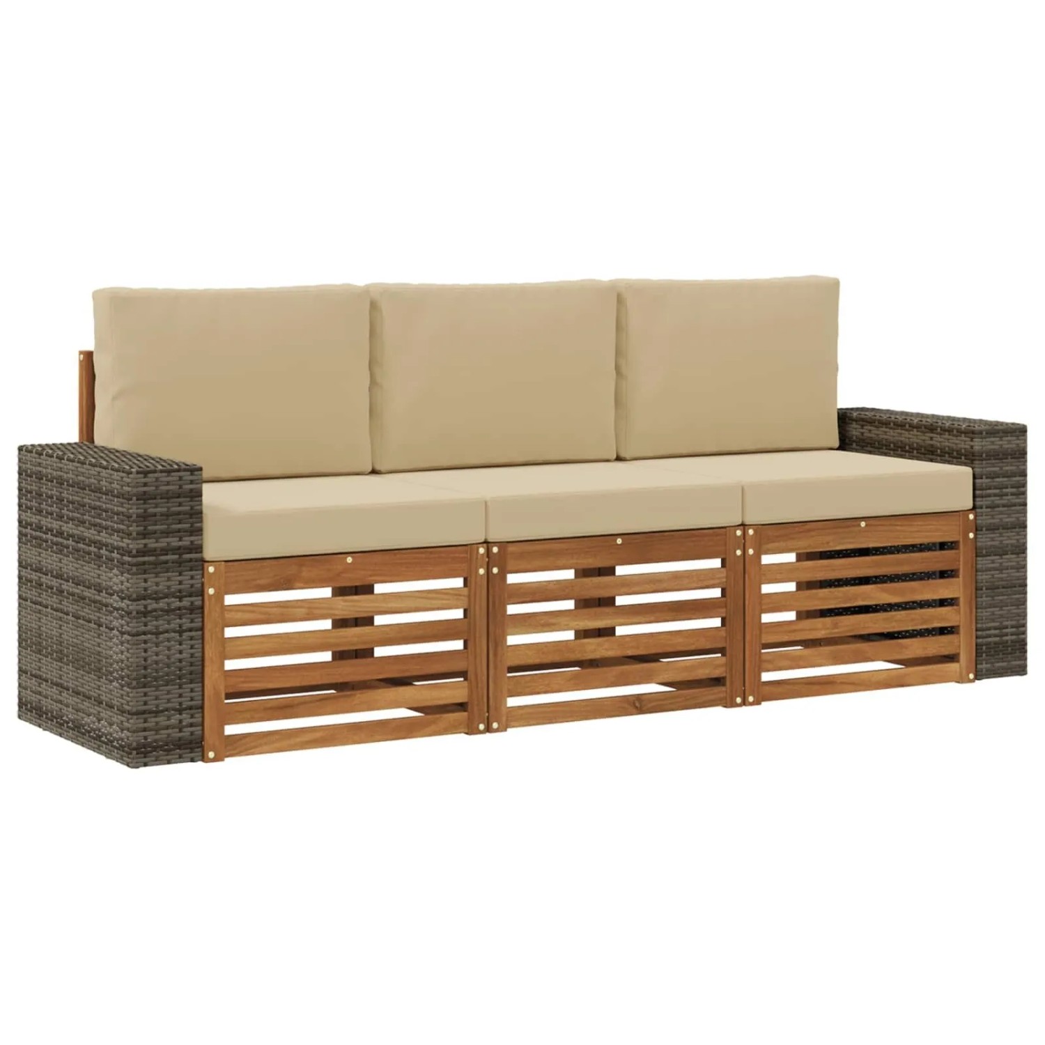 vidaXL Sofagarnituren mit Kissen 3 Stk Massivholz Akazie 3383979