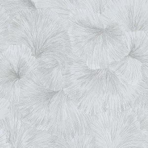 Hellgraue Bricoflor Vliestapete Guido Maria Kretschmer mit floralem Muster.