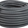 Flexibles, dunkelgraues EN 16 Isolierrohr, 25 m lang, gerollt.