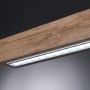 Moderne LED-Pendelleuchte Straßburg von Fischer & Honsel mit Holz-Optik und warmweißem Licht.