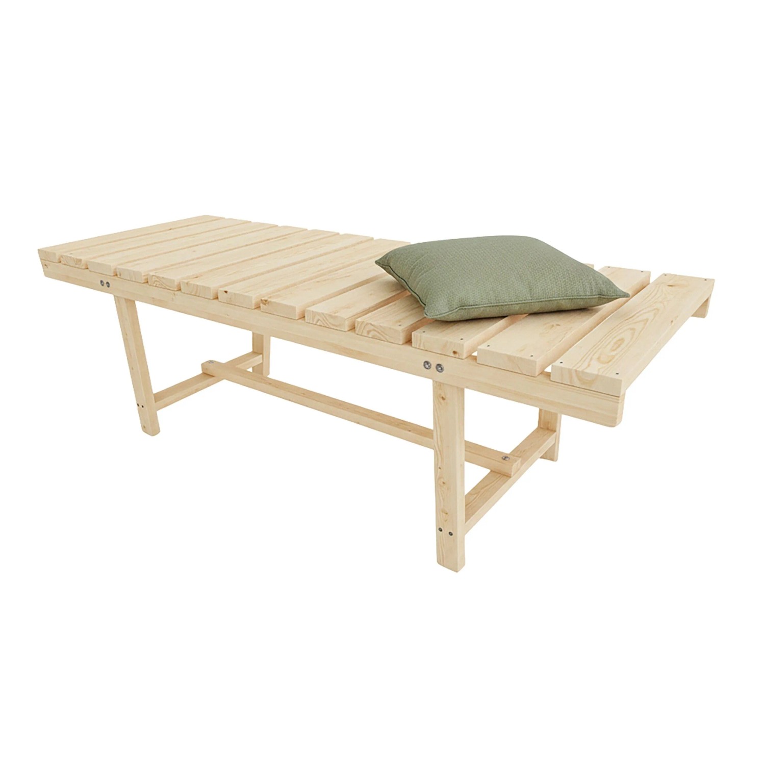 Relaxdays Gartenbank Tannenholz Natur 2-Sitzer 110 cm x 35 cm x 38 cm
