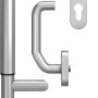 Edelstahl Stoßgriff-Set für Haustüren, variabel 300-400 mm, inkl. Befestigungsmaterial und Rosetten.