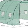 WOLTU Gewächshaus Winterfest mit Tür 6 Fenstern 300x300x200 cm Grün_3