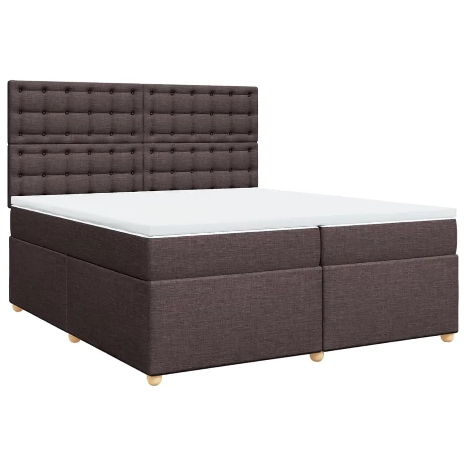 vidaXL Boxspringbett mit Matratze Dunkelbraun 200x200 cm Stoff 3293704 günstig online kaufen